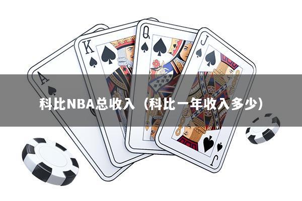 科比NBA总收入（科比一年收入多少）